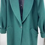 Donnybrook Women's green 12 wool Trench Coat cuffs sleeve vintage winter warm Photo 3