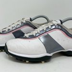 Nike White Pink Silver Leather Golf Shoes Womens Size 6 *READ* Photo 0