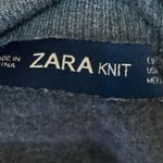 ZARA Womens Gray Turtleneck Long Sleeve Pearl Button Pullover Knit Sweater Top L Photo 2