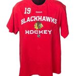 Reebok women’s Size M Red Chicago Blackhawks Hockey Jersey T-Shirt Photo 0
