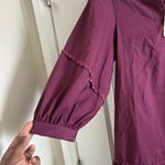 Entro Fire And Rain Plum Bishop Sleeve Mini Dress Photo 3