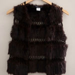 BCBGMAXAZRIA Rabbit Fur Knit Vest | Y2K Luxury Photo 0