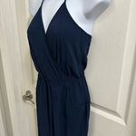 Lulus Lulu’s Learning to Fly Navy Blue Halter Jumpsuit Women’s size Small Photo 5