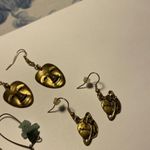 Lot Of 5 Dangle Costume Earrings Pierced Mix Dinosaur / Drama Mask / Planet Photo 5