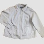 Susan Graver Gray Textured Lined Zip Up Jacket Blazer Pockets Size 1X NWT Photo 0