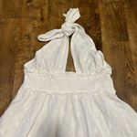 Aerie NEW White Spring Eyelet Fling Mini Dress Sz XL Halter Tie Floral Photo 10