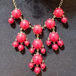 Women's Fashion Gold Plated Red Bubble Bib Frontal Necklace Jewelry with Lobster Photo 1