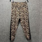 Victoria's Secret Leopard Print Leggings High Waist Lace Up Detail Size Large Photo 3