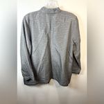 Eileen Fisher Charcoal Gray Silk Blend Pucker Grid Blazer Jacket Size Small Photo 1