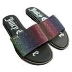 Juicy Couture Bling Slides Sandals Size 7 Rainbow Rhinestone Shiny #S22-1 Photo 0