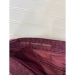 Loft Womens Maroon Print Modern Skinny Jeans Mid Rise Size 8 Photo 4