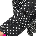 Diane Von Furstenberg  Printed Stand Up Collar Button Up Blouse Black Size Small Photo 7