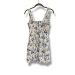 7 For All Mankind  XS NEW Toile Mini Dress Sea Mermaid Marine Life Corset Linen Photo 2