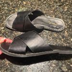 Quipid Boutique Black Leather Slides Sz 7  Photo 1