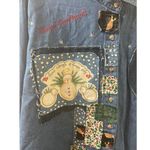 Handmade VINTAGE Denim Christmas Shirt Button Up Embroidered patchworks  4xL Photo 2