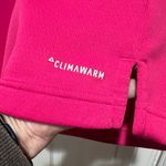 Adidas Athletics Pullover Hoodie Climawarm Sweatshirt Sz XL Pink Boxy Short Photo 3