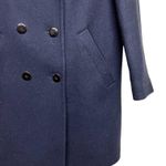 HAMNETT LONDON LONG WOOL PEA COAT NAVY BLUE WOMEN’S SIZE 12 Photo 5