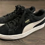 Puma Black And White Suede Shoes Photo 0