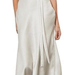 Bec & Bridge  Claudia Champagne Satin Cut Out Straight Neck Midi Dress Size 4 Photo 0