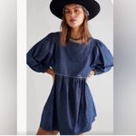 Free People  Get Obsessed Mini Dress Custom Beaded Heart Short Sleeve Babydoll Sm Photo 12