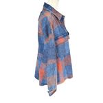 Vintage Havana small blue orange long sleeve button down flannel shirt shacket Photo 3