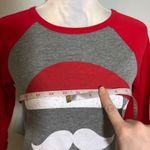 Modern Lux NWT Santa Claus Christmas Raglan Tee Gray Red New Photo 7