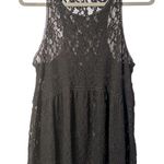 EXPRESS Black Nylon Lace Racerback Tank Top Photo 0