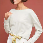 Anthropologie  Maeve Ligonier Terry Sweatshirt Light Gray Size Large Photo 0