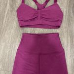 Beyond Yoga  Pink Leggings and Bra Set Photo 0