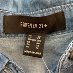 Forever 21 Plus Denim Long Sleeve Button Up Shirt Tunic Oversized 2X NWT Casual Photo 3