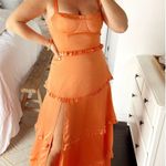 Show Me Your Mumu Lady Corset Floral Dress in Cantaloupe Luxe Satin XXL Photo 0