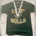 Women’s Custom USF Bulls Lace Up V Neck Size M Photo 0