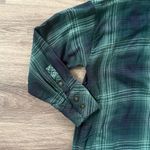 J. Jill Forest Check Women's Button Down Shirt with Pockets Size Large Green Photo 3