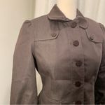 Sharagano Y2K Brown Button Up 3/4 sleeve Blazer Size Small Photo 9