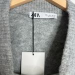 ZARA NWT Cropped Knit Sweater In Gray Size Large Photo 2