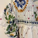 Farm Rio Summer Garden Blouse White & Multi-Colored Floral | M Photo 4