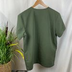 FIGS  Olive Green Short Sleeve Pocket Medical Scrub Top S Photo 1