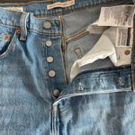 Levi's X Revolve Ribcage Straight Ankle Jeans in Jazz Time with Distressing Photo 5