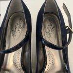 dexflex comfort Navy blue pumps with ankle strap Photo 1