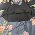 LPA  Button Up Midi Dress in Midnight Roses Small Photo 8