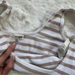 Aritzia  Striped Crop Top XS - Oatmeal White Photo 2