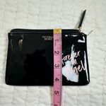 Victoria's Secret  Black Pouch with Pink Text Cosmetic Bag Photo 3