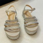 Copper Key Silver Rhinestone Sandals Size 8.5M Photo 1