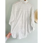 Madewell | NWT Embroidered Oversized Button-Up Shirt in White | Sz S Photo 11