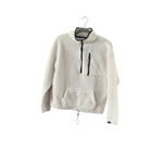 No Boundaries Women's  Cream & Black Sherpa Half-Zip Sweatshirt Juniors L Photo 6