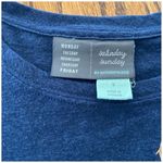 Saturday Sunday Anthropologie Top Womens Small Embroidered Tee Top Blue Casual Photo 5