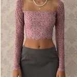 Motel Rocks MOTEL Kalisha Long Sleeve Top In Spring Rose Dusty Pink | small Photo 0