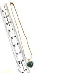 moss agate heart pendant necklace Green Photo 6