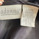 Adonna Vintage Satin Black Slip Long Dress Night Gown Lingerie Size Large 16/18 Photo 4