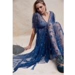 Free People  rare teal sequin maxi dress NWT Photo 7